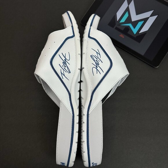 Jordan Hydro 4 IV Retro Slide Sandals White Industrial Blue 532225-141 Men’s - Picture 9 of 11